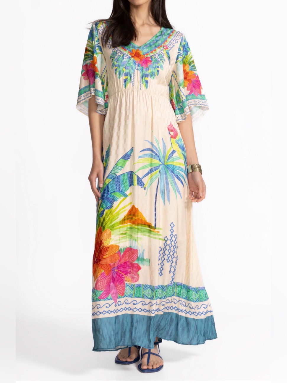 Johnny Was Metalli Notte Long Dress